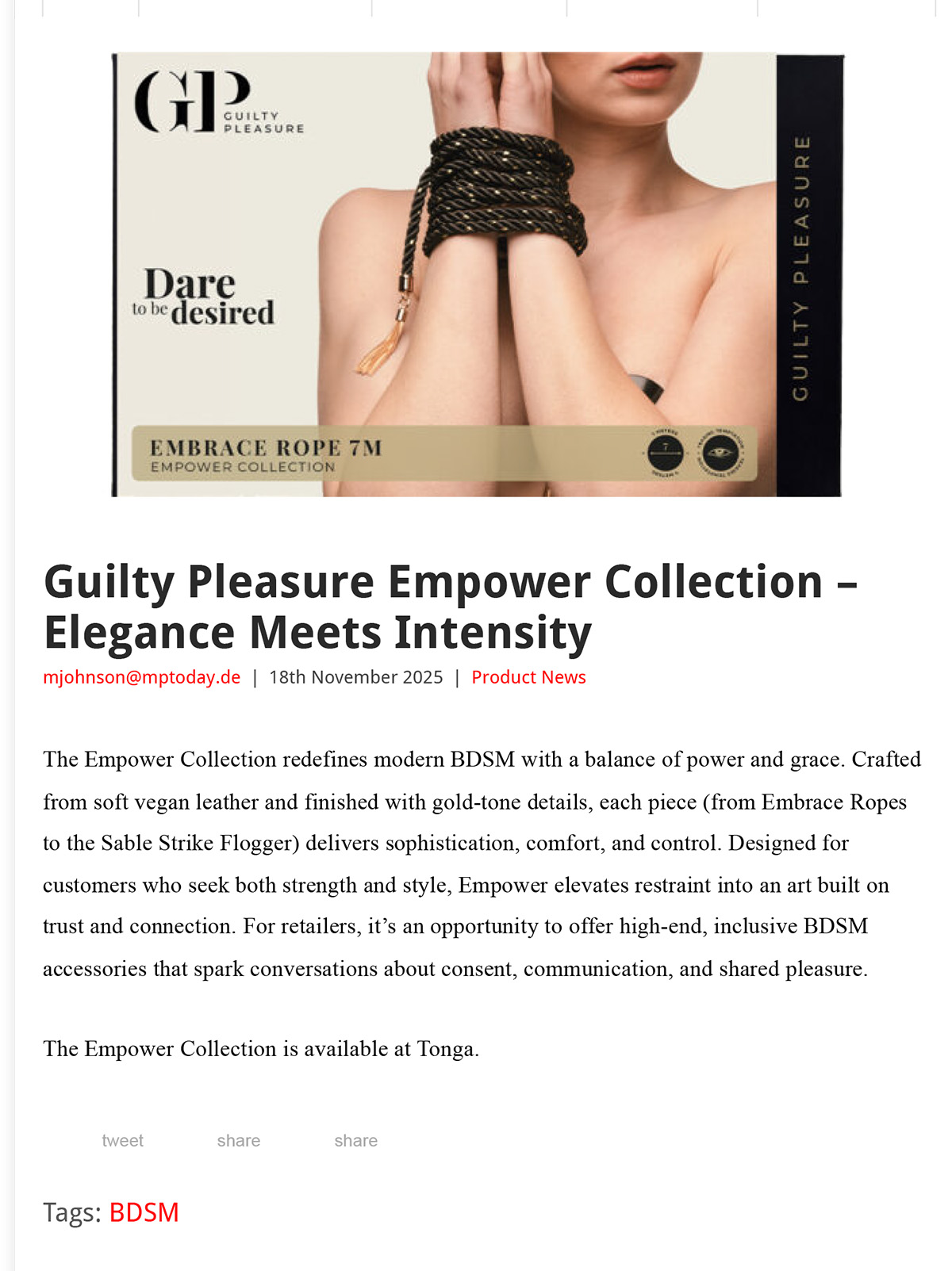 2025-11 EAN Online - Guilty Pleasure Empower
